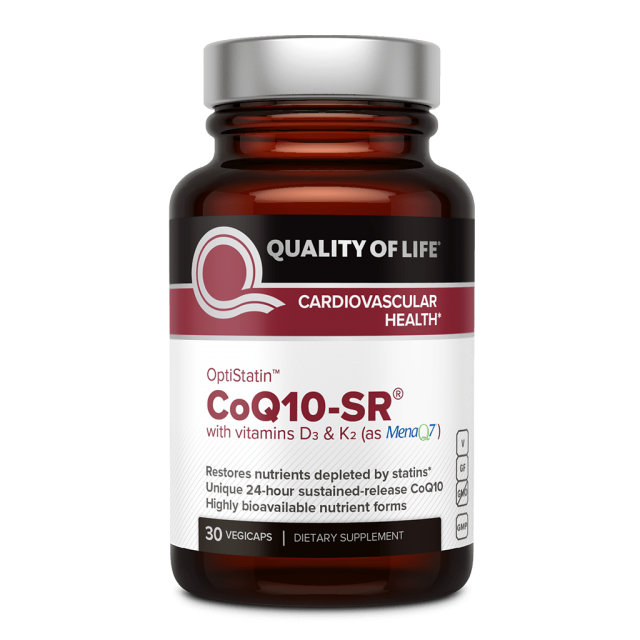 مکمل کوکیوتن COQ10-SR optistatin برند quality of life ساخت آمریکا 30 عددی