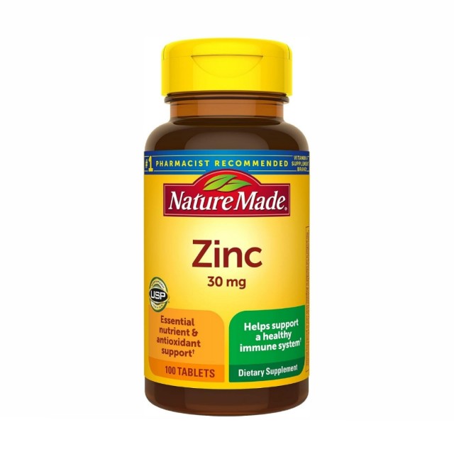 مکمل زینک 30 میلی گرم برند نیچرمد 100 عددی ساخت آمریکا Nature Made Zinc 30 mg