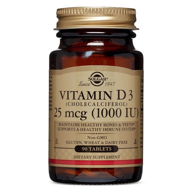مکمل ویتامین D3 (1000IU)  برند سولگار 90 عددی ساخت آمریکا vitamin D3 iu 1000