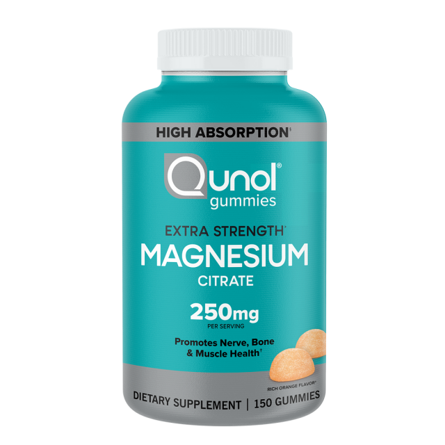 مکمل پاستیلی منیزیم سیترات برند qunol ساخت آمریکا 150 عددی