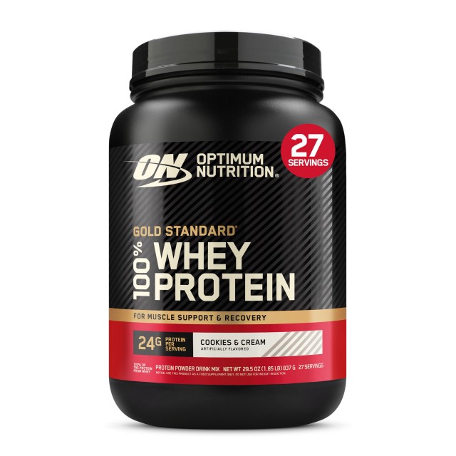 پروتئین وی گلد استاندارد اپتیموم نوتریشن اصل 837 گرمی با طعم کوکی کرم ساخت آمریکا و خرید مستقیم از GNC آمریکا