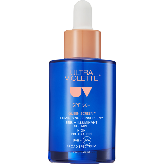 سرم روشن کننده ضد آفتاب کویین اسکرین SPF 50 اولترا ویولت 50 میل ساخت استرالیا  | Ultra Violette Queen Screen Luminising Serum SPF 50+ Skinscreen
