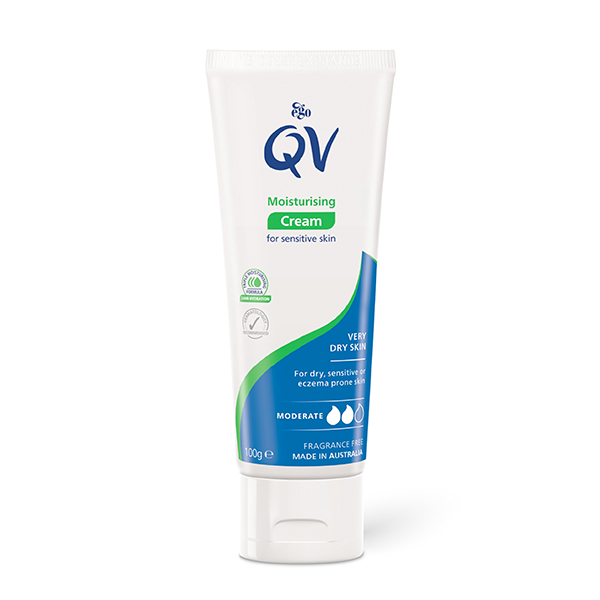 کرم مرطوب کننده پوست خیلی خشک و حساس کیووی Qv Moisturising Cream For Very Dry & Sensitive Skin 100gr