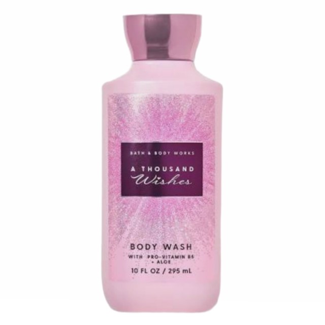 شامپو بدن bath&Bodyسرشار از ویتامین B5 و آلوئه ورا تغذیه کننده و مرطوب‌کننده بدن اورجینال bath&Body Works a thousand wishes  295ML