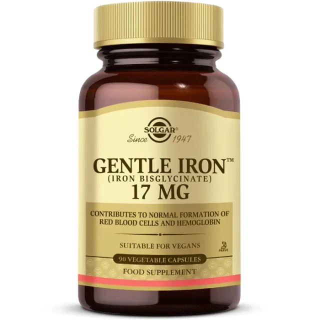 کپسول آهن 17 میلی گرم ۹۰ عددی برند سولگار ساخت آمریکا Gentle iron 17 mg