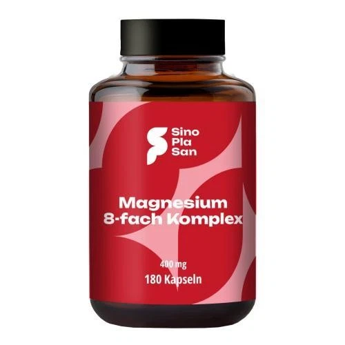 کمپلکس 8 نوع منیزیم 400میلی گرم 180 عددی ساخت آلمان SinoPlaSan Magnesium 8-Fach Komplex 400 mg – 180 Capsules