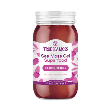 ژل خزه دریایی به همراه جلبک با طعم های مختلف برند  true sea moss ساخت آمریکا 473 میلی گرم