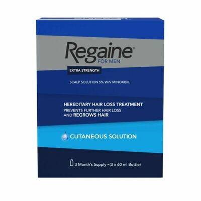 محلول موضعی مردانه ریگین ماینوکسیدیل 5% رویش مجدد مو و ضد ریزش  Regaine Minoxidil Extra Strength for Men ( تک قوطی و سه عددی )