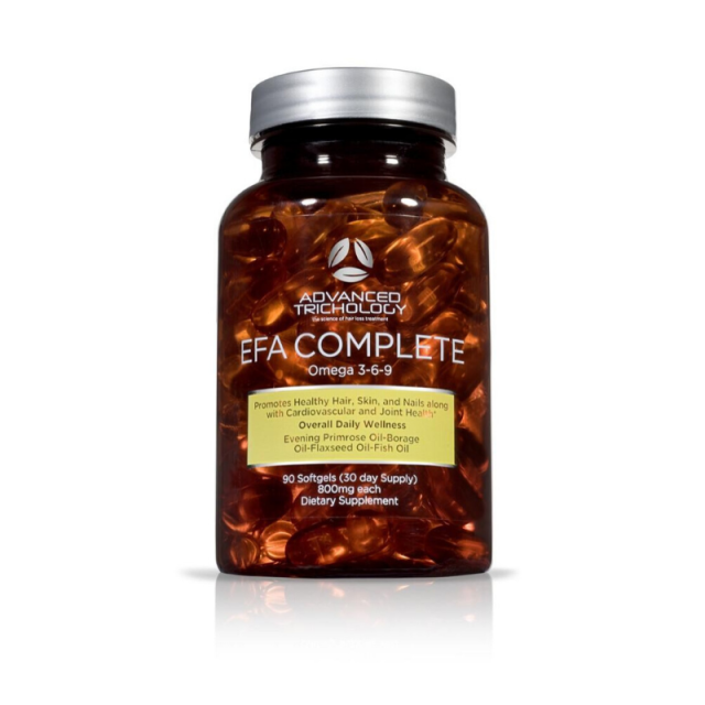 کپسول امگا 3 6 9 برند ادونس تریکولوژی ساخت آمریکا 90 عددی EFA complete advance trichology