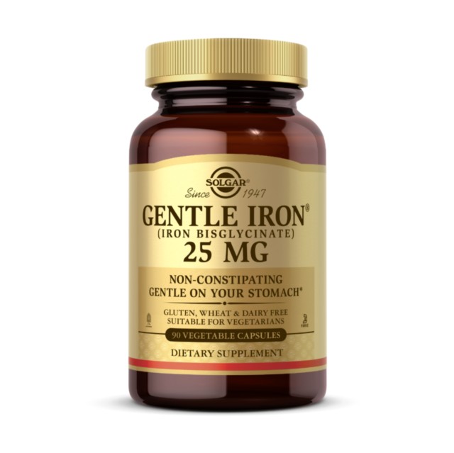 کپسول آهن ۲۵ میلی گرم ۹۰ عددی برند سولگار ساخت آمریکا Gentle iron 25 mg
