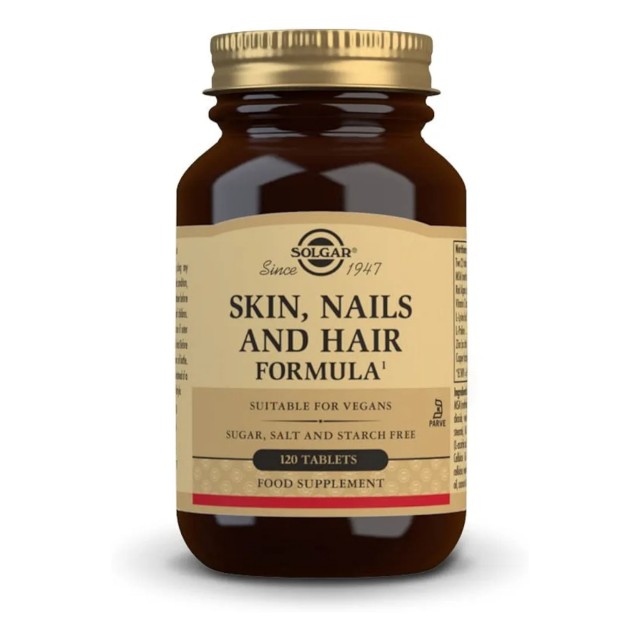 مکمل اسکین نیل هیر برند سولگار (تقویت پوست ، مو ، ناخن )  120عددی ساخت آمریکا    solgar skin , nail and hair formula