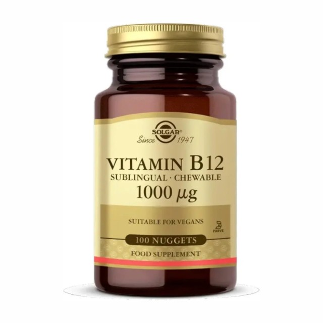 قرص جویدنی  ب 12 برند سولگار 100 عددی VITAMIN B12 1000 MCG