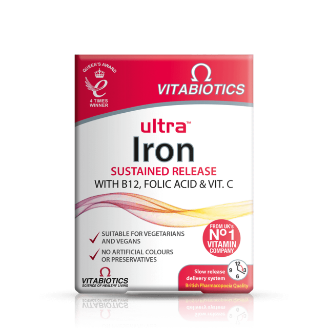 قرص آهن اولترا برند ویتابیوتیکس 30 عددی ساخت انگلیس کاملا وارداتی vitabiotics ultra iron