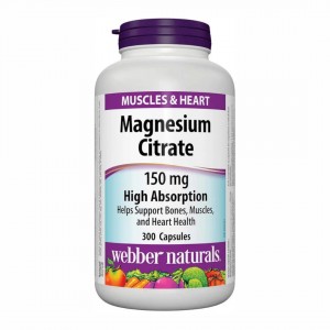 کپسول منیزیم سیترات 150 میلی گرم برند وبرنچرال 300 عددی ساخت کانادا