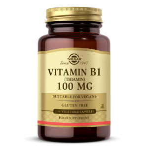 کپسول گیاهی ویتامین  B1 دوز 100 میلی گرم برند سولگار 100 عددی ساخت آمریکا