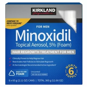 فوم  موضعی ماینوکسیدیل 5% مردانه کرکلند Kirkland Minoxidil 5% Topical for Men ( تک عددی و پک 6 عددی )