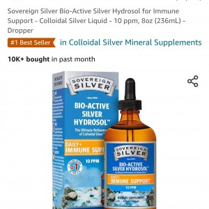 شربت تقویت سیستم ایمنی برند sovereing silver حاوی ۹۹٪ نقره حجم 236 ساخت آمریکا