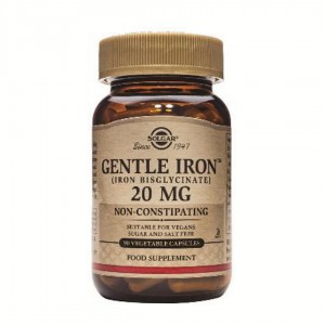 کپسول آهن 20 میلی گرم ۹۰ عددی  برند سولگار ساخت آمریکا Gentle iron 20mg