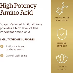 کپسول گلوتاتیون برند سولگار 60 عددی ساخت آمریکا REDUCED L-GLUTATHIONE 250 MG SOLGAR