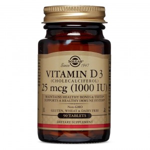 مکمل ویتامین D3 (1000IU) برند سولگار 90 عددی ساخت آمریکا vitamin D3 iu 1000