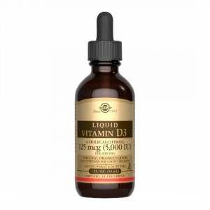 مکمل مایع  D3 (5000IU) برند سولگار 59 میل ساخت آمریکا Liquid Vitamin D3 (Cholecalciferol) 125 mcg (5,000 IU) – Natural Orange Flavor
