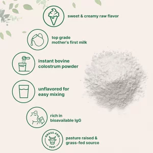 پودر آغوز ( کلستروم ) نیوزیلندی 100% خالص و ارگانیک 454 گرمی ساخت نیوزلند