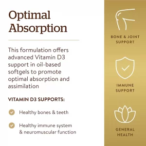 مکمل ویتامین D3 (10000IU) برند سولگار 120 عددی ساخت آمریکا vitamin D3 iu 10000