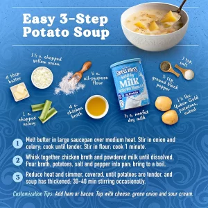 شیر خشک بدون چربی برند  Swiss Miss با ویتامین‌های A و D مخصوص بزرگسالان وزن  1280 گرمی