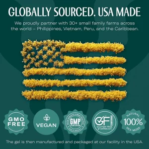 ژل خزه دریایی به همراه جلبک با طعم سیب دارچین  برند  true sea moss ساخت آمریکا 473 میلی گرم