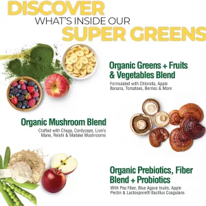 پودر غذای کامل سوپر گرین 300 گرمی برند COUNTRY FARMS ساخت آمریکا