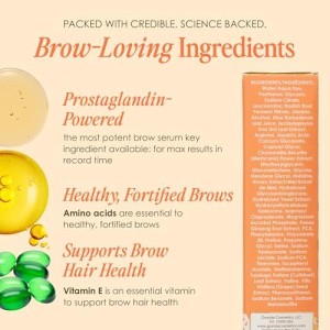 سرم تقویت کننده ابرو 3 میل  Grande Cosmetics Grande BROW حاوی ویتامین ها، پپتیدها، آنتی اکسیدان ها، اسیدهای آمینه ساخت آمریکا