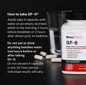 مکمل هورمون رشد  GF-9 نووکس بایوتک 120 عددی ساخت آمریکا | GF-9 HGH Booster Novex Biotech