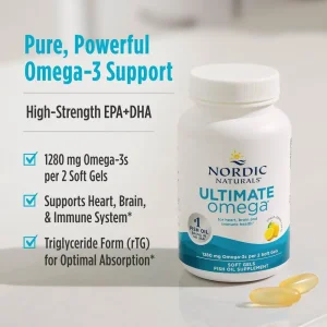 کپسول اولتیمیت امگا ۳ نوردیک نچرالز 120 عددی  nordic naturals ultimate omega