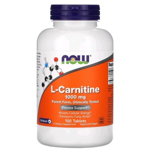 مکمل ال-کارنیتین 1000 میلی‌گرم برند (NOW) 100 عددی ساخت آمریکا now l carnitin 1000mg