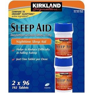 مکمل خواب sleep aid برند کرکلند 96 عددی و 192 عددی  Signature Sleep Aid Doxylamine  Succinate (25 میلی گرم)
