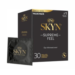 کاندوم بدون لاتکس برند  SKYN Supreme Feel  فوق نازک، طبیعی و ضد حساسیت