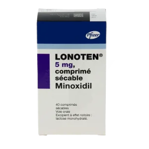 قرص خوراکی ماینوکسیدیل ( Lonoten 5 mg  ) 40 عددی ساخت شرکت فایزر فرانسه