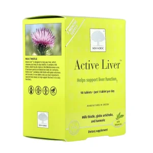 قرص Active liver مناسب کبد چرب و سم زدایی برند New nordic ساخت آمریکا 90 عددی