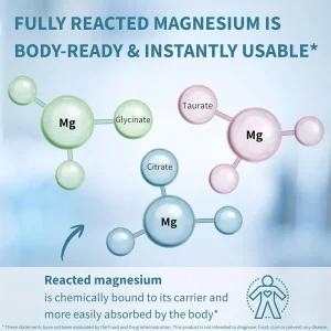 کمپلکس منیزیم سه گانه سیترات ، گلیسینات و تائورات 60 عددی ساخت انگلیس Igennus Triple Magnesium Complex – Citrate, Taurate &amp; Bisglycinate – 60 Tablets