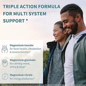 کمپلکس منیزیم سه گانه سیترات ، گلیسینات و تائورات 60 عددی ساخت انگلیس Igennus Triple Magnesium Complex – Citrate, Taurate &amp; Bisglycinate – 60 Tablets