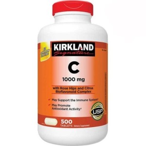 مکمل ویتامین سی برند کرکلند  1000 میلی گرم 500 عددی ساخت آمریکا KIRKLAND vitamin C 1000 MG