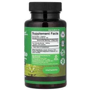 مکمل سائو پالمتو 500mg برند  نیچرز کرفت 100 عددی ساخت آمریکا | حمایت از سلامت مو و پروستات |