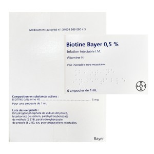 آمپول ریزش مو بیوتین و بپانتین بایر ساخت  فرانسه Biotine Bayer Bepanthene