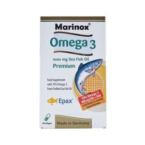 امگا 3 پرمیوم مارینوکس 60 سافت ژل Marinox Omega 3 Premium Sea Fish Oil Epax 60 Softgels