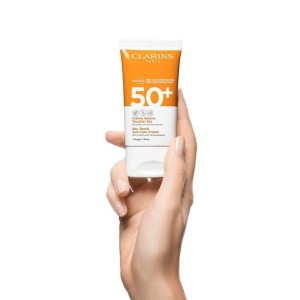 کرم ضد آفتاب کلارنس SPF50+ حجم ۵۰ میل Clarins Dry Touch Facial Sunscreen SPF 50+