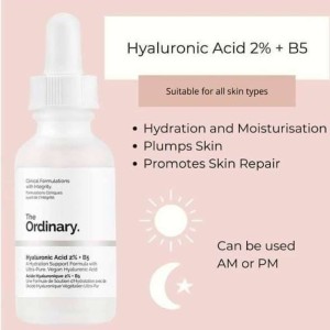 سرم آبرسان هیالورونیک اسید اوردینری حجم 30 میل The Ordinary Hyaluronic Acid 2% + B5