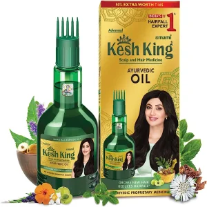 روغن ضد ریزش مو برند کش کینگ 100 میل Kesh King Kesh King Ayurvedic Scalp and Hair Oil