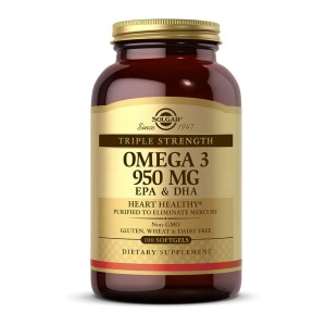 کپسول  امگا 3  برند سولگار ( 950mg )  ساخت آمریکا 50 و 100 عددی  Solgar Omega 3  Softgels