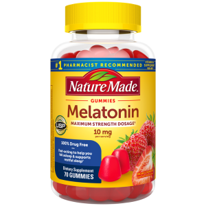 پاستیل ملاتونین ۱۰ میلی گرم برند نیچرمد ( خواب آور طبیعی) ۷۰ عددی ساخت آمریکا