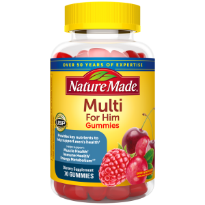 پاستیل مولتی ویتامین آقایان برند نیچرمد 70 عددی ساخت آمریکا